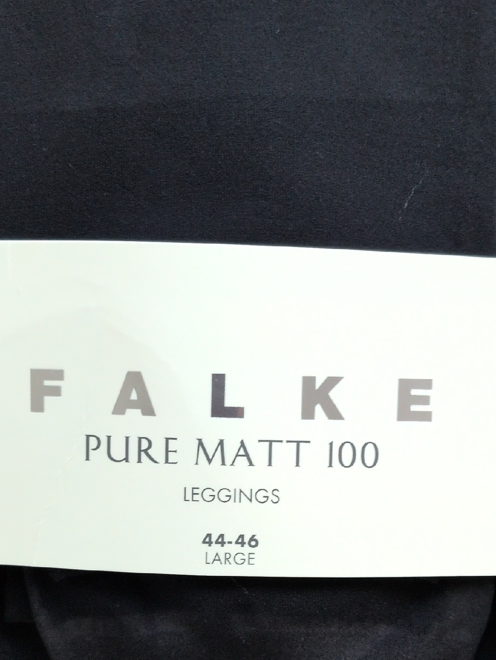 FALKE Pure Matt 100 Leggings - Black - Picture 2 of 3